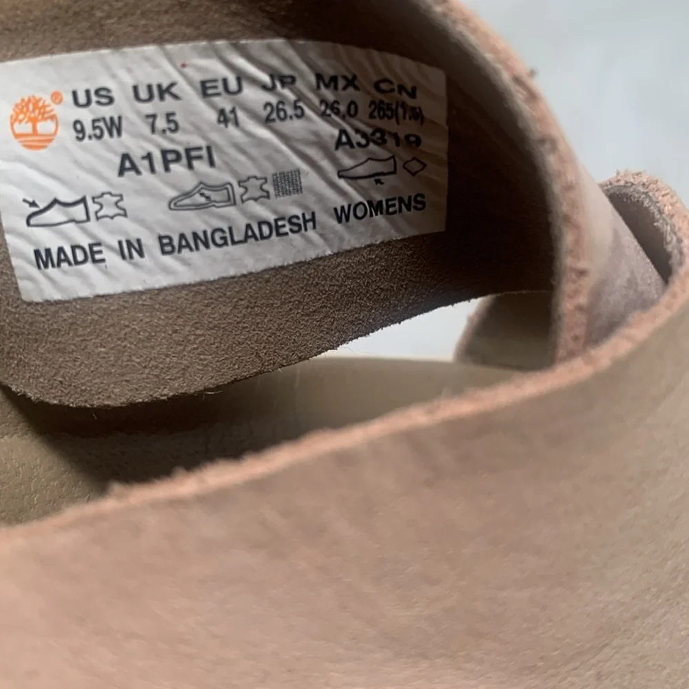 Timberland Women’s Wind Slingback Hazelnut Beige Leather Platform Sandals